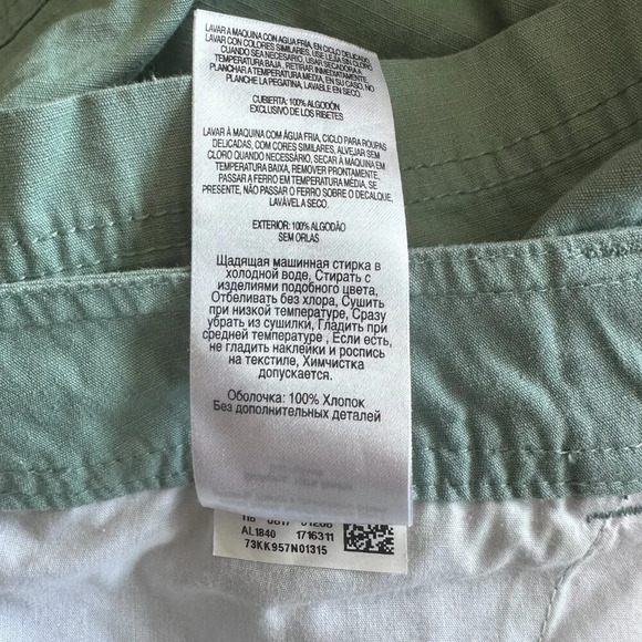 Women's 12 Columbia Cotton Shorts Light Green Sea Foam Cotton Zipper Fly Casual - Picture 7 of 7